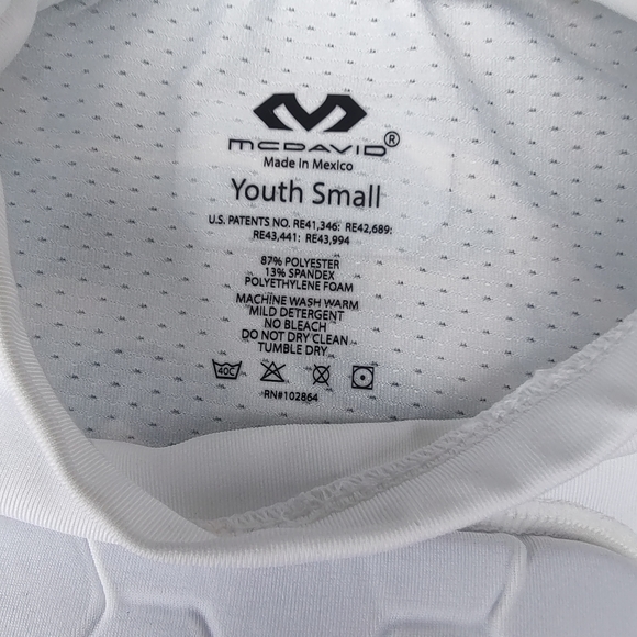 McDavid Youth Hex Sternum Shirt - Youth Small White And Camo Baseball Softball - Picture 4 of 5